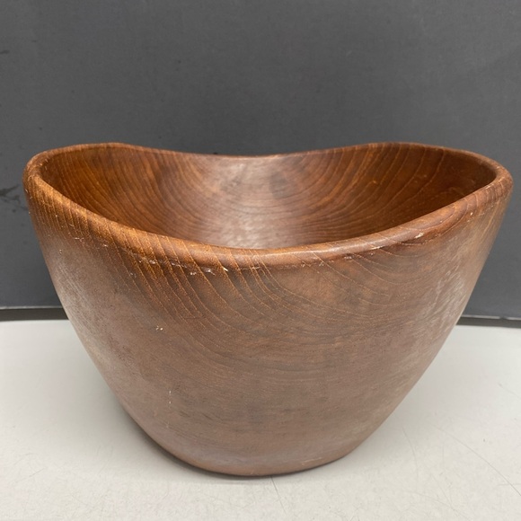 Good Wood Genuine Teak Made in Thailand Salad Serving Bowl Set Utensils 5 Piece - Picture 3 of 17